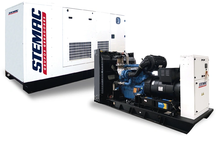 Industrial generator set prepared for international transport